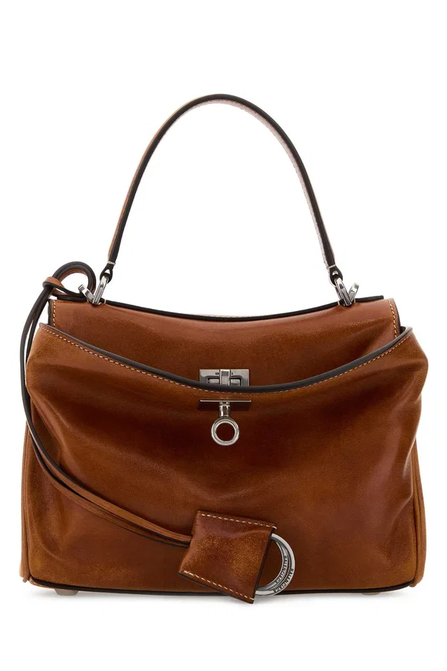 Balenciaga Handle Top Bag — Brown in Brown Lambskin from HEWI