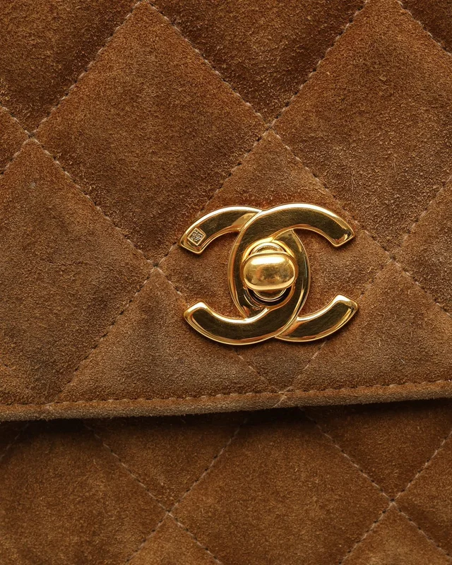 Chanel CC Quilted Suede Shoulder Bag in Suede from A Retro Tale, photo 6 of 15