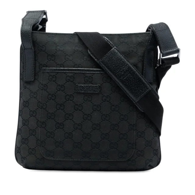 Black Gucci GG Canvas Crossbody in Black Canvas from Designer Revival, photo 1 of 1