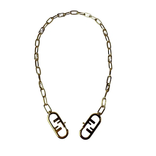 Fendi Strap You Orrock Gold Metal Chain in Gold from The Reluxe