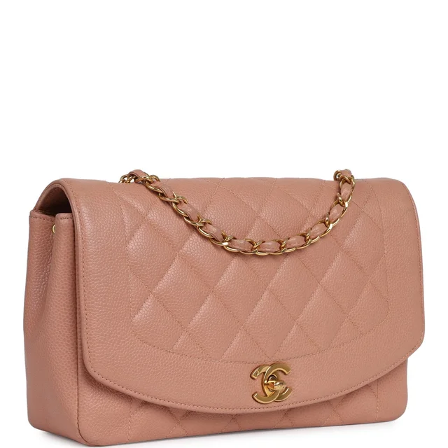 Chanel Vintage Medium Diana Flap Bag Pink Caviar Gold Hardware in Pink Caviar leather from Madison Avenue Couture, photo 2 of 2