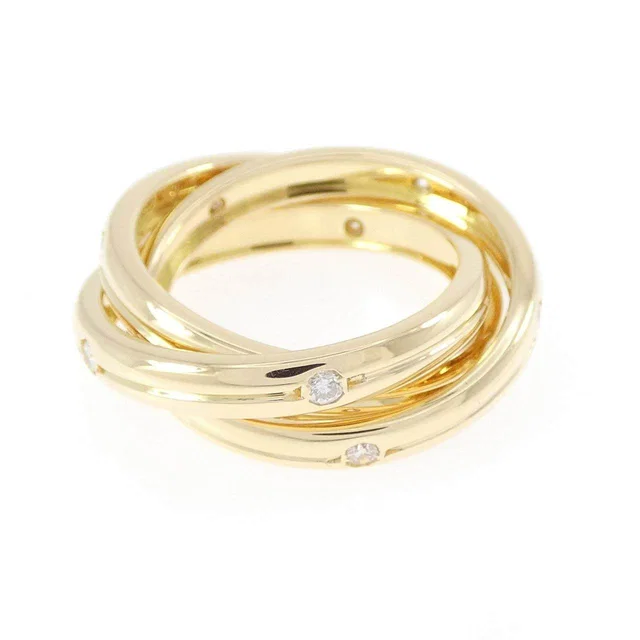 Cartier Constellation 750 Yellow Gold Diamond Ring Size 8 in Yellow from LuxUness