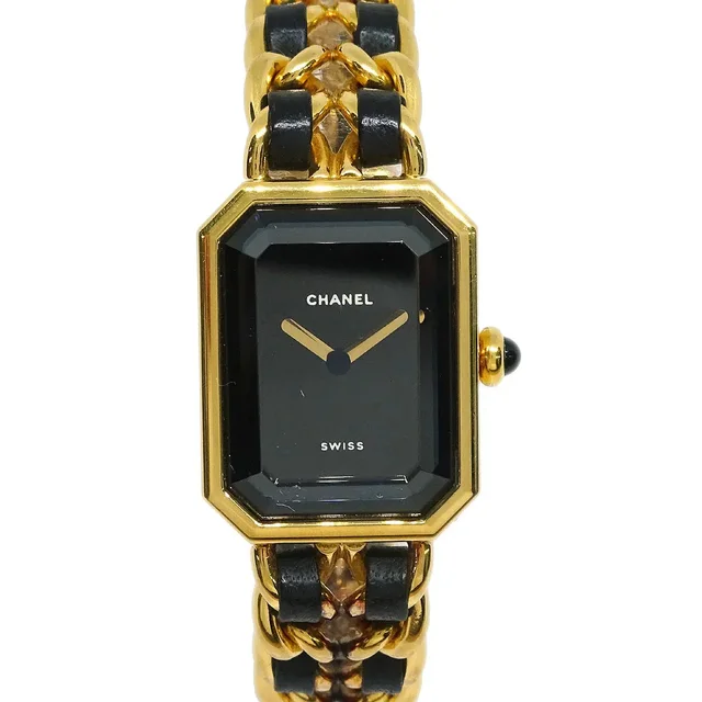 Chanel Premiere Quartz Watch Gold #M in Gold Leather from AMORE Vintage Tokyo