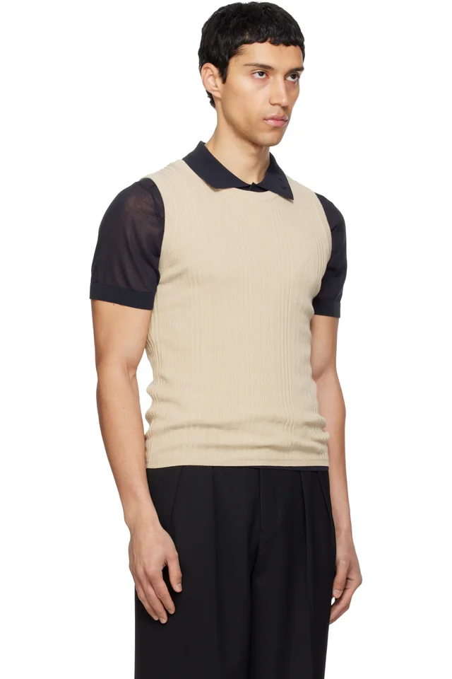 CARRER Beige Tone Tank Top, photo 2 of 4 from SSENSE