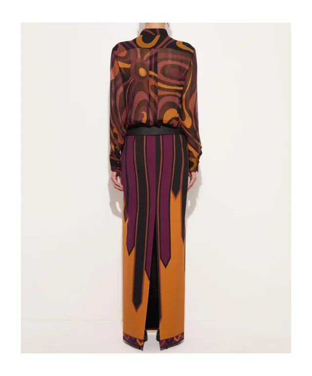 Emilio Pucci Marmo-print creponne shirt, photo 2 of 2 from SENSER
