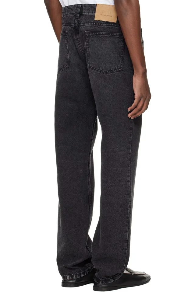 AMI Paris Black Cotton Classic Fit Jeans, photo 3 of 4 from SSENSE