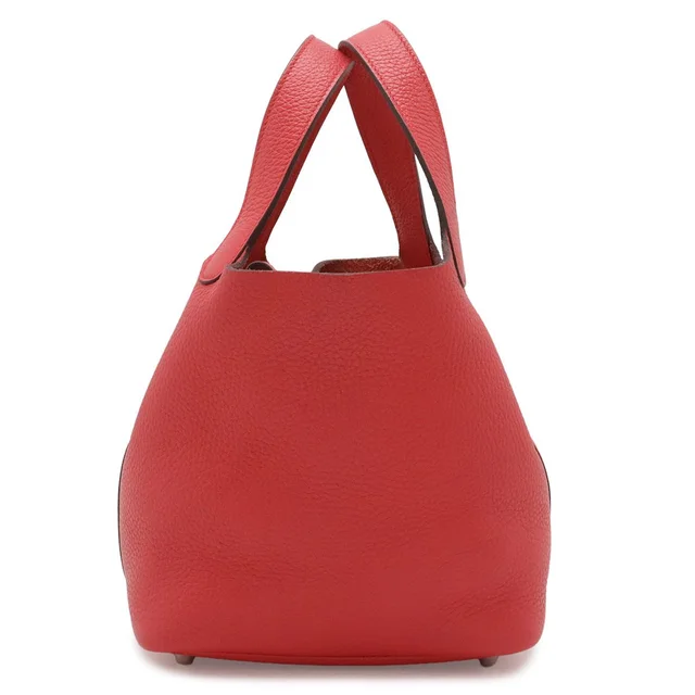 Hermès Picotin Lock PM Mini Bag Tote Taurillon Clemence Rose Fuchsia Pink in Pink Clemence leather from The Reluxe