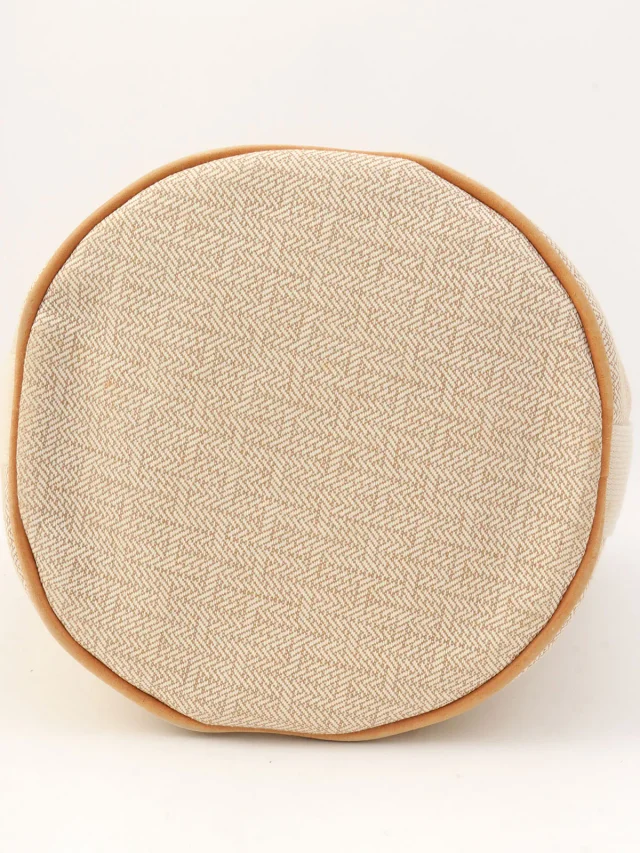 Hermès Saxo MM Beige in Beige Canvas from VINTAGE QOO TOKYO, photo 11 of 17