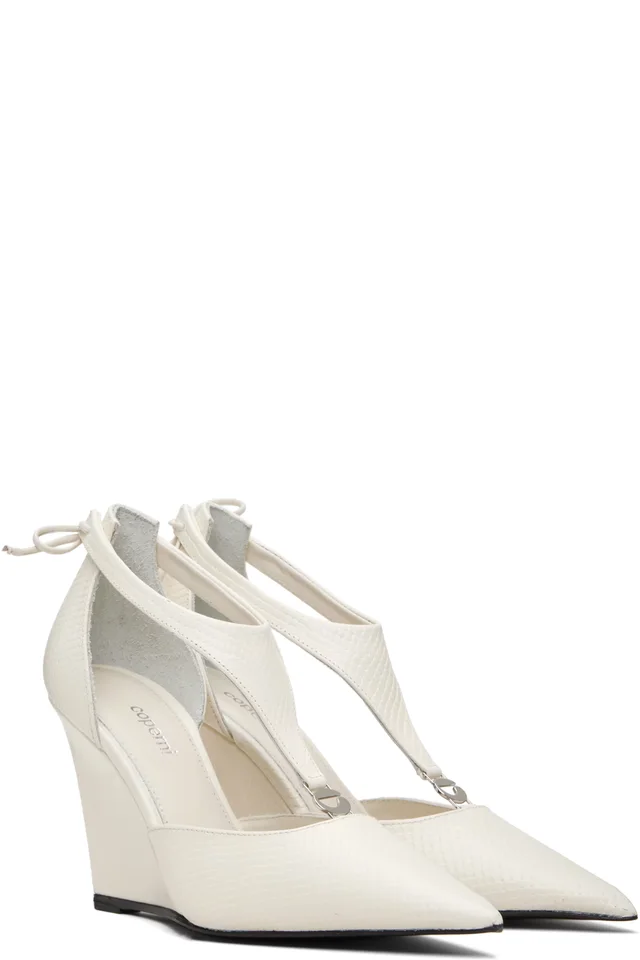 Coperni White Wedge Stiletto Heels, photo 4 of 5 from SSENSE