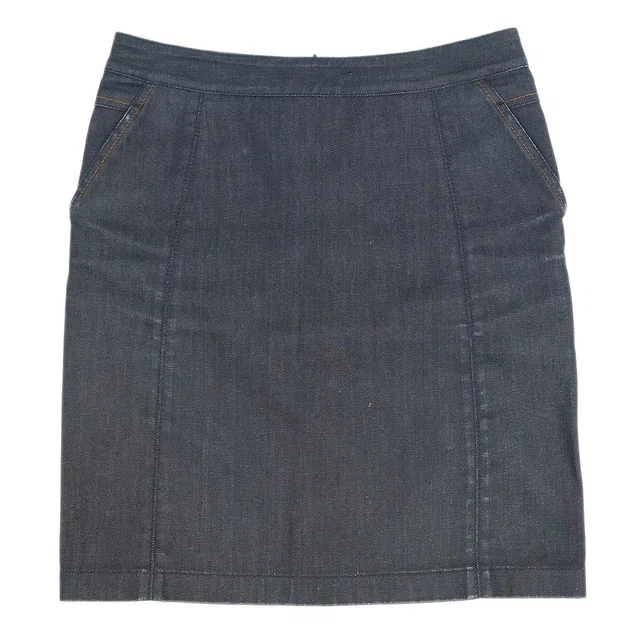 Celine Skirt Denim Navy #40 in Navy Denim from AMORE Vintage Tokyo