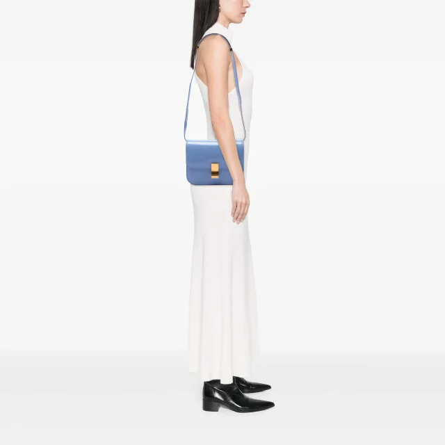 Celine Medium Shiny Calfskin Classic Box in blue Calfskin from Her-Age, photo 6 of 6