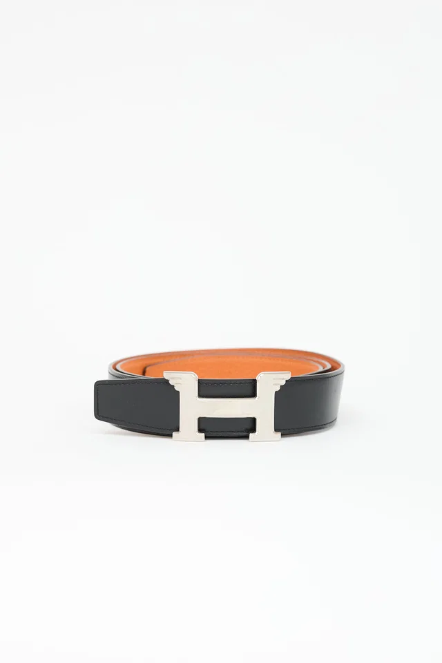 Hermès 2018 Reversible Box & Togo Pégase 35 Belt in Togo leather from VSP Consignment