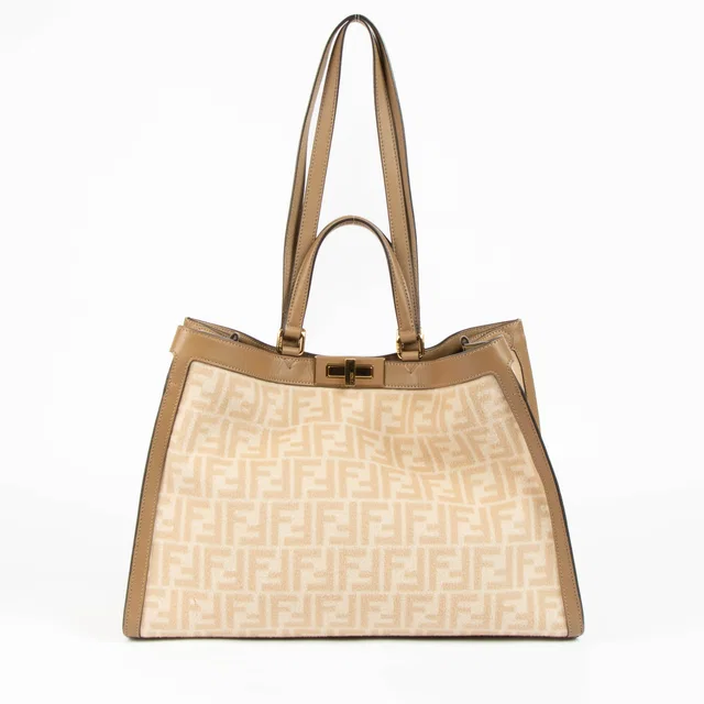 Fendi Wool FF 1974 Peekaboo X-Tote Medium Bag in Wool from Labellov