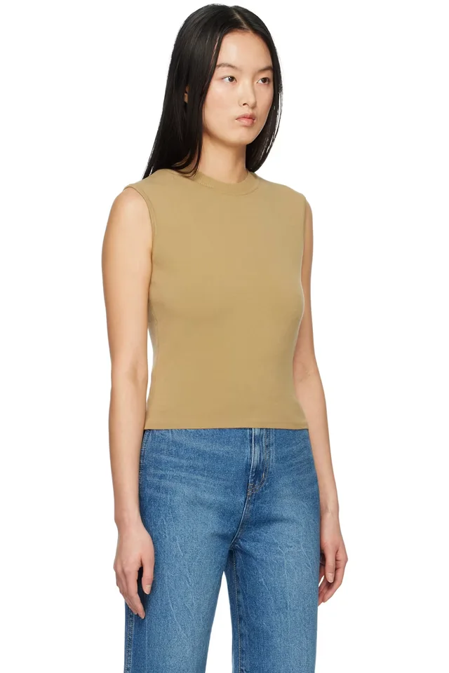 Arch The Khaki Crop Tank Top, photo 2 of 4 from SSENSE