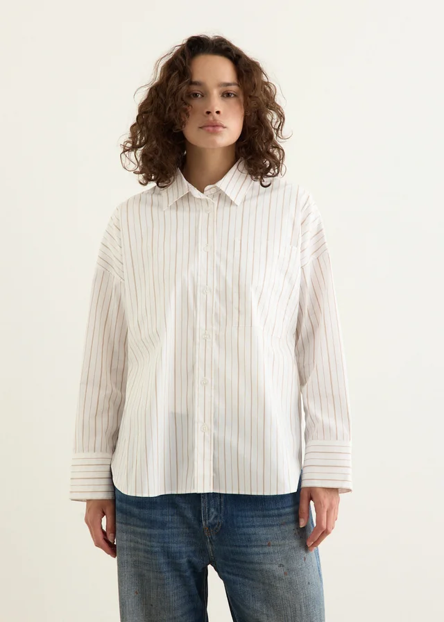 Incu Collection Diver White Stripe Shirt in White from Incu, photo 1 of 1