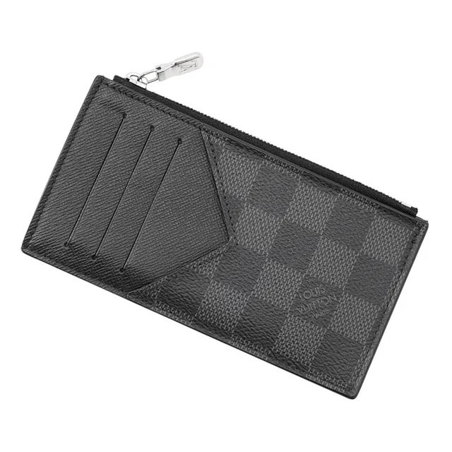 Louis Vuitton Coin card holder NoirN64038 Damier Graphite in Grey from GALLERY RARE