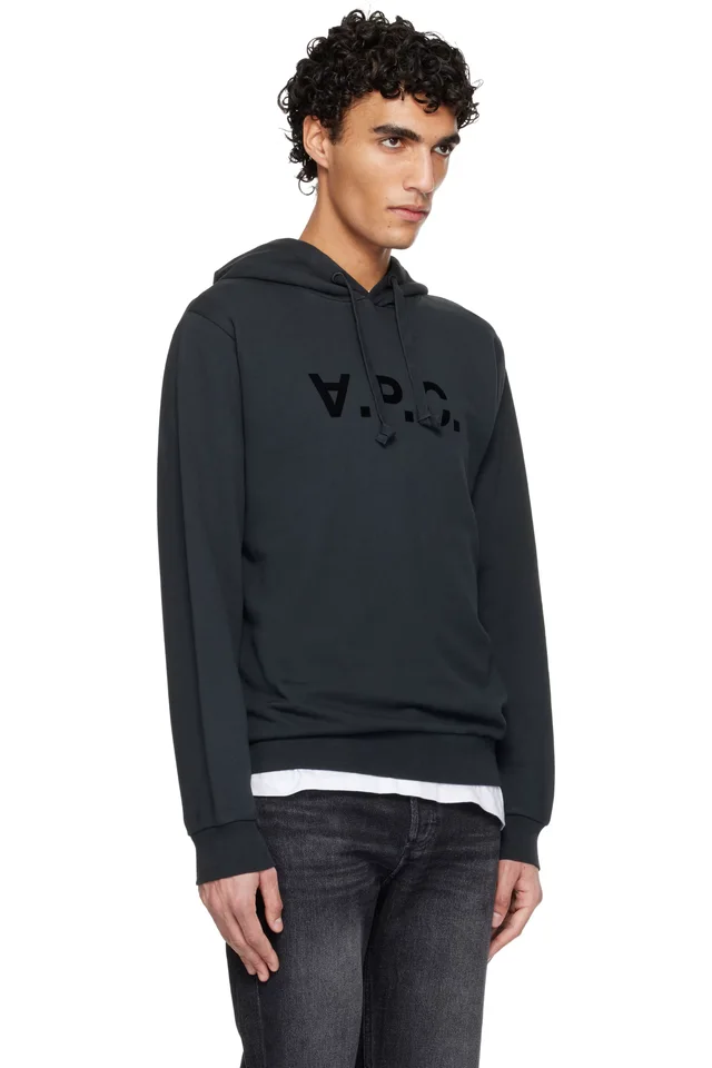 A.P.C. Black Standard Grand 'VPC' Hoodie, photo 2 of 2 from SSENSE