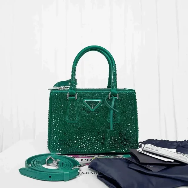 Prada Rhinestone Shoulder Bag 20 in Green from Luxury Promise, photo 1 of 1
