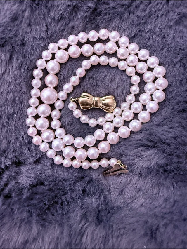Mikimoto 18k Pearl Necklace With Gold Bow Clasp in gold|white from Poshmark