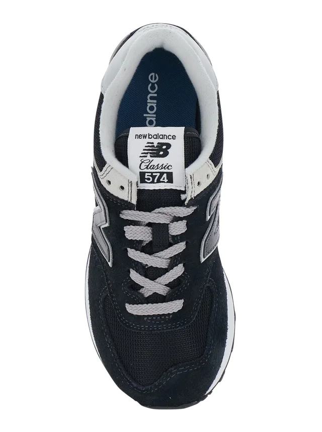 NEW BALANCE Black Low Top Sneakers with Logo Patch on the Tongue and Maxi Logo Patch on the Side in Leather and Fabric Women in Black 100% Leather/Textile, photo 8 of 8 from Gaudenzi Boutique