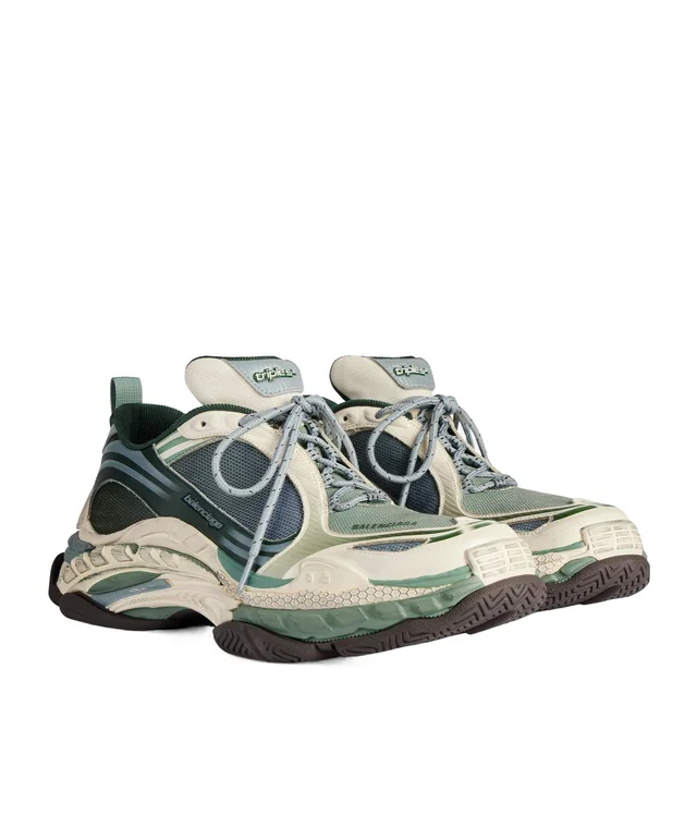 Balenciaga Men's Triple S.2 Gradient Sneaker in Green/beige/grey, photo 2 of 7 from SENSER