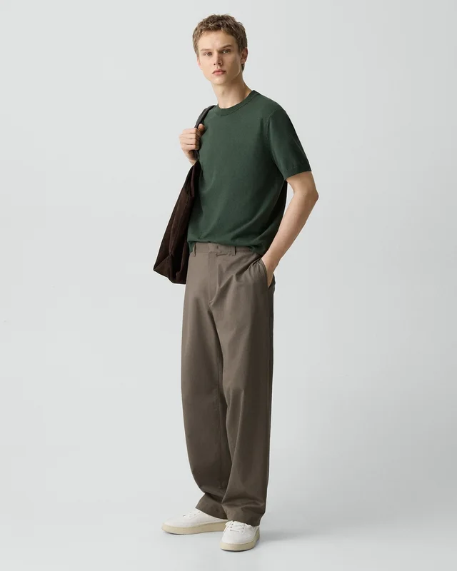 Theory Straight Chino Pant in Moonsoft Cotton, photo 3 of 6 from Theory