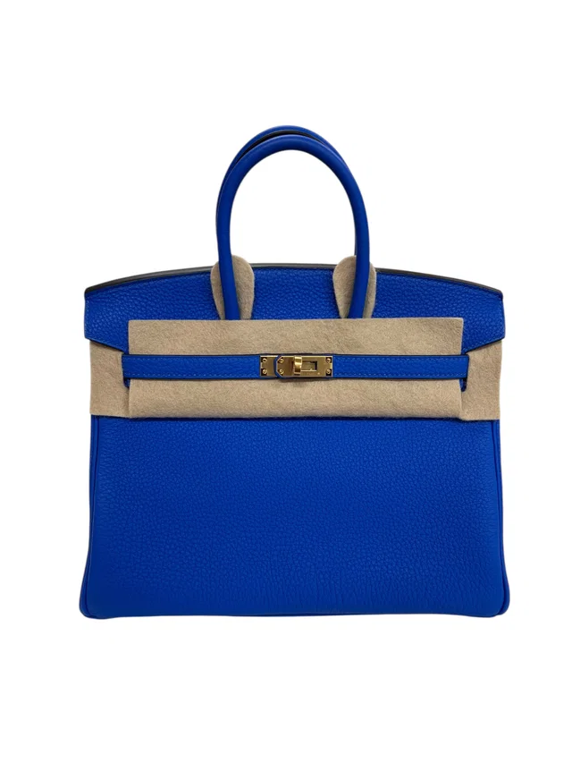 Hermès Birkin 25 Blue Hydra Togo GHW #W in Blue Togo leather from Luxury Promise