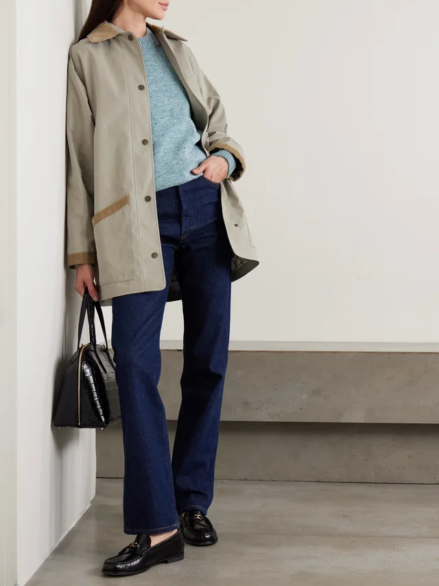 PURDEY Vita Clipper corduroy-trimmed shell jacket in Beige, photo 2 of 2 from NET-A-PORTER (Canada)