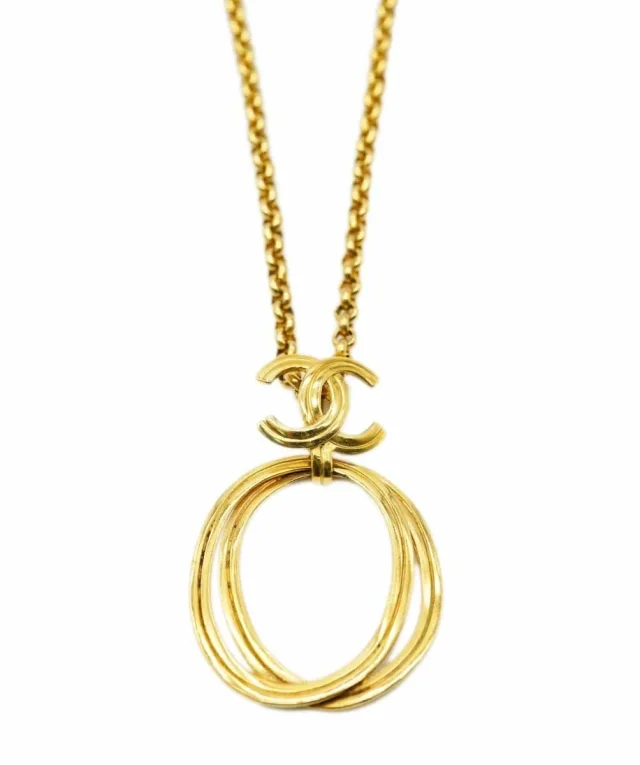 Chanel 96P Vintage CC Hoop Necklace from Luxury Promise, photo 2 of 6