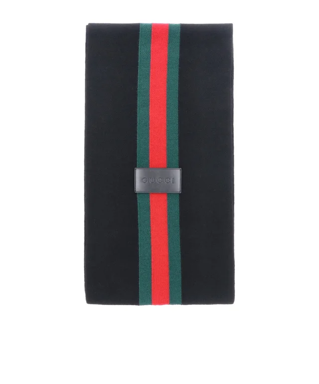 Gucci Striped Jacquard Scarf, photo 2 of 3 from SENSER