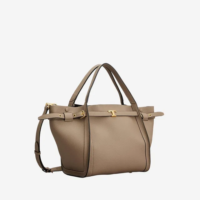 Tod's Calfskin Leather Shoulder Bag — Beige in Beige Calfskin from HEWI
