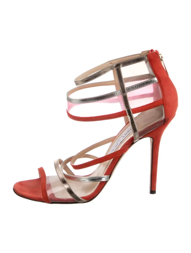 Jimmy Choo Suede Sandals in orange Suede from The RealReal