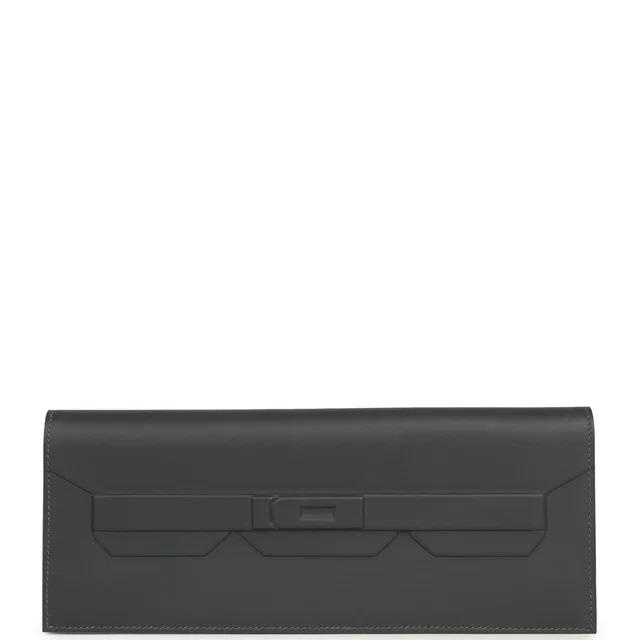 Hermès Shadow Birkin Clutch Ardoise Swift in Swift leather from Madison Avenue Couture