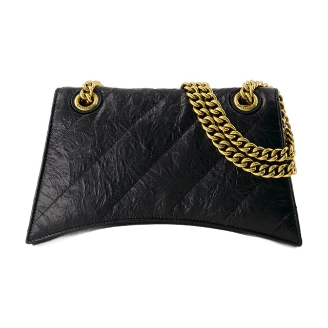 Balenciaga Crush Chain Crossbody Bag — Black Calfskin in Black Calfskin from HEWI