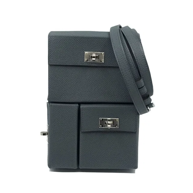 Hermès Kelly Multi Pocket Grimisty Shoulder Bag Veau Epsom Silver in Silver Epsom leather from The Reluxe