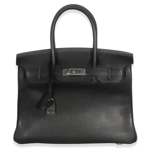 Hermès Black Epsom Birkin 30 PHW in Black Epsom leather from myGemma
