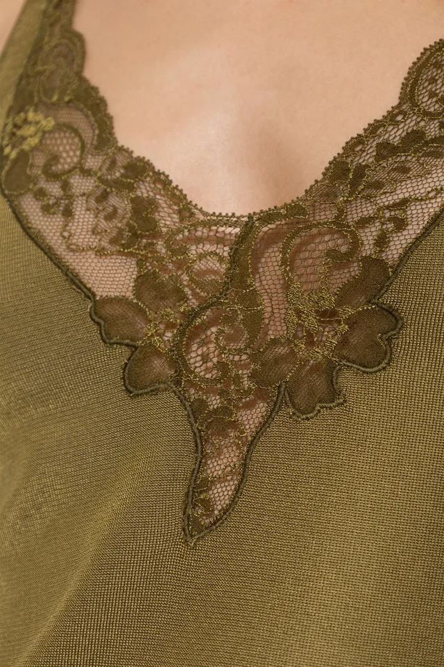 Balmain V-Neck Lace Trim Mini Dress, photo 4 of 4 from SENSER