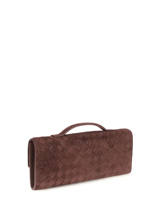 Bottega Veneta Andiamo Clutch — Brown in Brown Lambskin from HEWI