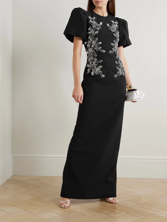 REBECCA VALLANCE Zephyr embellished crepe gown in Black, photo 2 of 2 from NET-A-PORTER (Canada)