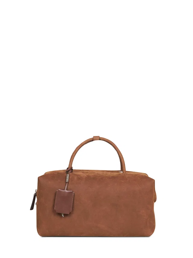Max Mara Bowler Top Handle Bag — Brown Calf Leather in Brown Calfskin from HEWI