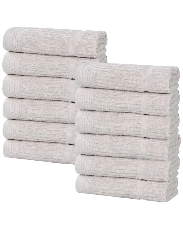 Superior Set of 12 Milo Smart Twist Cotton Medium Weight Solid Washcloths, image 1 of 1 from Rue La La