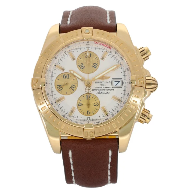 Breitling Chronomat K13356 44mm Gold Watch in Gold Leather from H&T