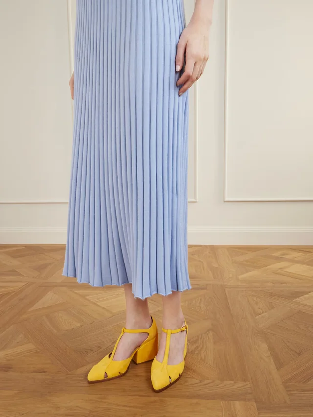 GABRIELA HEARST Hawes 80 suede pumps in Yellow, photo 2 of 2 from NET-A-PORTER (Canada)
