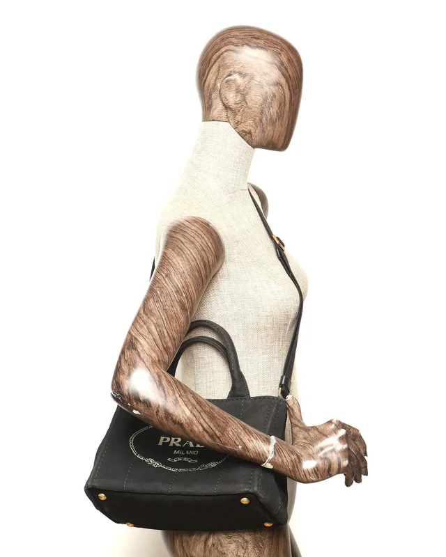 Prada Small Canapa Tote Bag in Canvas from A Retro Tale, photo 7 of 7