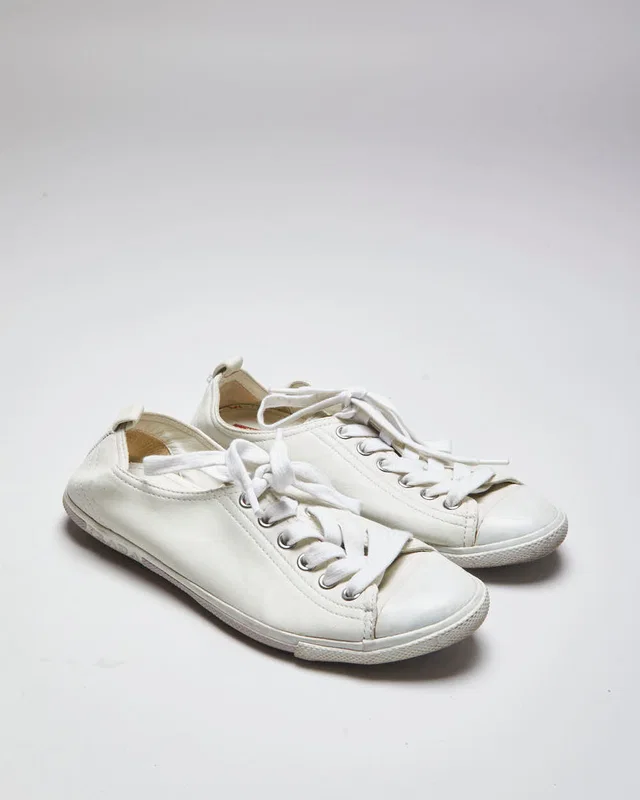 Prada Leather Trainers - UK3.5 in Leather from Rokit Vintage