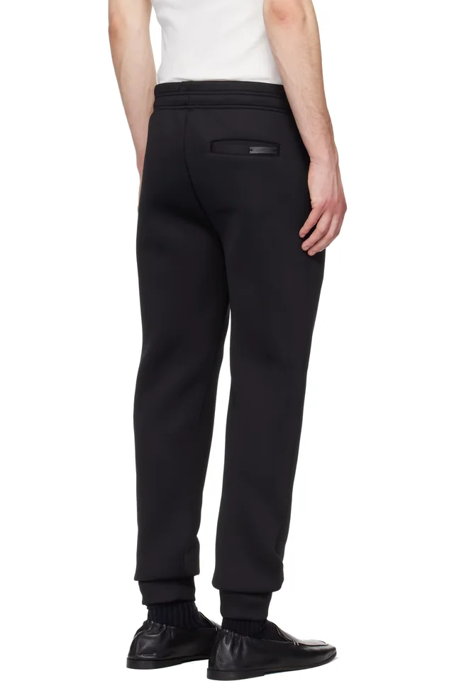 Entire Studios Black Slim Scuba Sweatpants, photo 3 of 4 from SSENSE