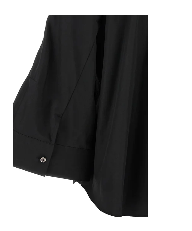 Sacai Flared Cropped Poplin Shirt, photo 4 of 4 from SENSER