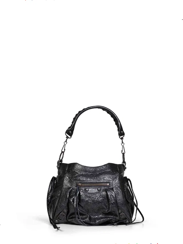 Balenciaga Le City Shoulder Bag — Black Goatskin in Black Goatskin from HEWI