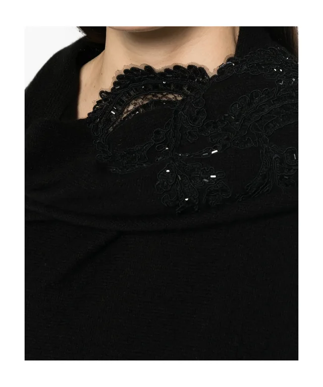 Ermanno Scervino lace-embellished draped cardigan, photo 5 of 5 from SENSER