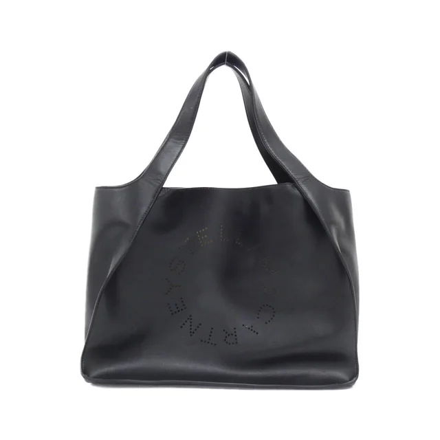 Stella McCartney logo tote 502793 W8542 bag in 1000/BLACK Polyurethane / PET (polyester) from KOMEHYO
